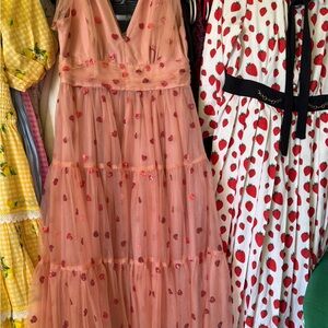 JessaKae Charming Pink Dress with hearts sequins Embroidery